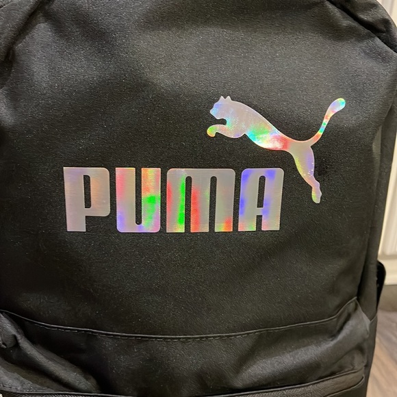 Puma Women’s Girls backpack school book bag black new laptop water bottle pocket - Picture 3 of 12